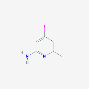 molecular formula C6H7IN2 B13980894 2-Amino-4-iodo-6-methylpyridine 