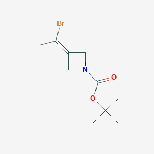 molecular formula C10H16BrNO2 B13980912 Tert-butyl 3-(1-bromoethylidene)azetidine-1-carboxylate 