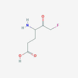 B139810 4-Amino-6-fluoro-5-oxohexanoic acid CAS No. 127582-44-9