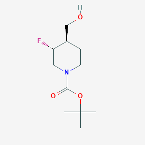 B1398100 (3R,4R)-rel-tert-Butyl 3-fluoro-4-(hydroxymethyl)piperidine-1-carboxylate CAS No. 882033-94-5