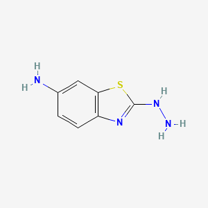 molecular formula C7H8N4S B13981004 2-Hydrazino-1,3-benzothiazol-6-amine 
