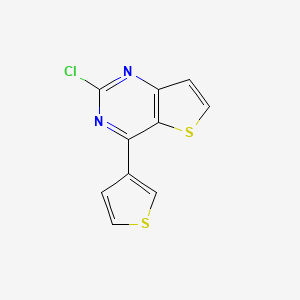 molecular formula C10H5ClN2S2 B1398118 2-Chloro-4-thiophen-3-yl-thieno[3,2-d]pyrimidine CAS No. 443149-08-4