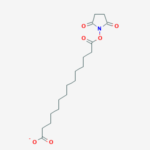 molecular formula C18H28NO6- B13981204 14-(2,5-Dioxopyrrolidin-1-yl)oxy-14-oxotetradecanoate 
