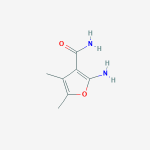 molecular formula C7H10N2O2 B13981218 2-Amino-4,5-dimethylfuran-3-carboxamide CAS No. 77651-37-7