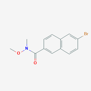 molecular formula C13H12BrNO2 B1398123 6-bromo-N-methoxy-N-methyl-2-Naphthalenecarboxamide CAS No. 861880-64-0