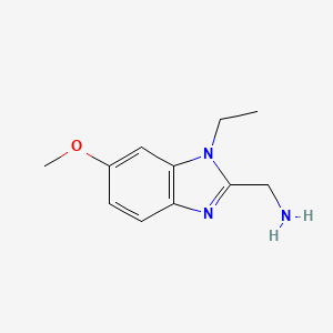 molecular formula C11H15N3O B13981233 1-Ethyl-6-methoxy-1h-benzimidazole-2-methanamine 