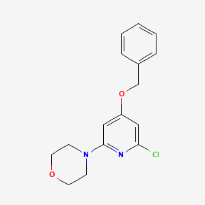 molecular formula C16H17ClN2O2 B13981295 4-(4-(Benzyloxy)-6-chloropyridin-2-yl)morpholine 