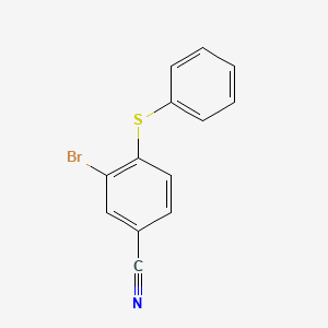 molecular formula C13H8BrNS B1398130 3-Bromo-4-(phenylthio)-benzonitrile CAS No. 869854-58-0