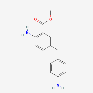 molecular formula C15H16N2O2 B13981307 Benzoic acid, 2-amino-5-[(4-aminophenyl)methyl]-, methyl ester CAS No. 51947-52-5