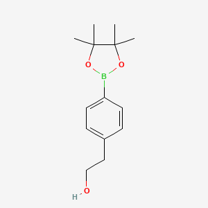 molecular formula C14H21BO3 B1398131 4-(4,4,5,5-Tetramethyl-1,3,2-dioxaborolan-2-yl)benzeneethanol CAS No. 651030-55-6