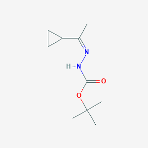 molecular formula C10H18N2O2 B13981316 Tert-butyl (e)-2-(1-cyclopropylethylidene)hydrazine-1-carboxylate 