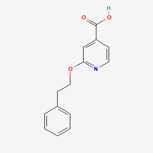 molecular formula C14H13NO3 B13981317 4-Pyridinecarboxylic acid,2-(2-phenylethoxy)- 