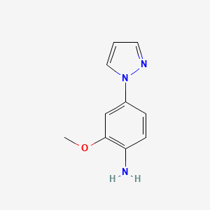 molecular formula C10H11N3O B1398133 2-Methoxy-4-(1H-pyrazol-1-yl)aniline CAS No. 786700-69-4