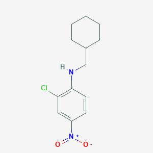 molecular formula C13H17ClN2O2 B13981356 2-Chloro-N-(cyclohexylmethyl)-4-nitroaniline CAS No. 77755-73-8