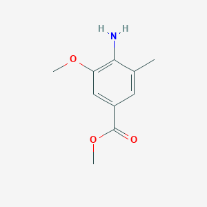 molecular formula C10H13NO3 B13981359 Methyl 4-amino-3-methoxy-5-methylbenzoate 