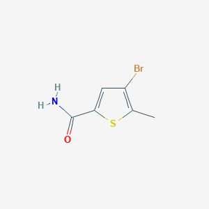 molecular formula C6H6BrNOS B13981377 4-Bromo-5-methyl-2-thiophenecarboxamide 