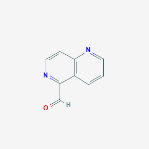molecular formula C9H6N2O B1398138 1,6-Naphthyridine-5-carbaldehyde CAS No. 1782796-65-9