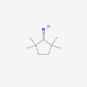 molecular formula C9H17N B13981384 2,2,5,5-Tetramethylcyclopentan-1-imine CAS No. 64273-88-7