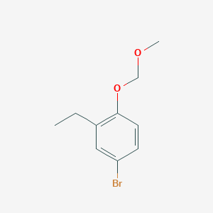 molecular formula C10H13BrO2 B13981393 4-Bromo-2-ethyl-1-(methoxymethoxy)benzene 