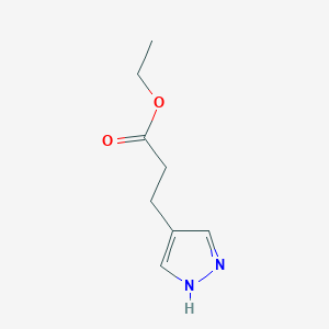 molecular formula C8H12N2O2 B13981399 ethyl 3-(1H-pyrazol-4-yl)propanoate 