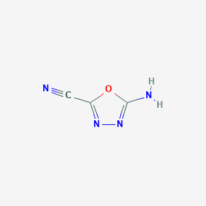 molecular formula C3H2N4O B139814 5-Amino-1,3,4-oxadiazole-2-carbonitrile CAS No. 134318-57-3