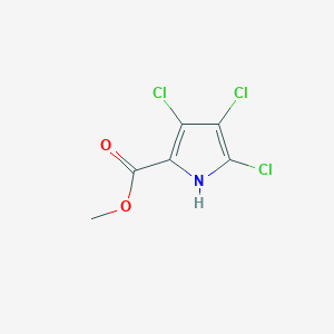 molecular formula C6H4Cl3NO2 B13981412 3,4,5-Trichloro-1H-pyrrole-2-carboxylic acid methyl ester 