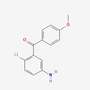 molecular formula C14H12ClNO2 B13981418 (5-Amino-2-chlorophenyl)(4-methoxyphenyl)methanone CAS No. 62261-49-8