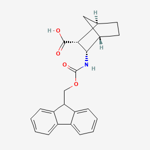 molecular formula C23H23NO4 B1398144 (1R,2R,3S,4S)-3-(9H-Fluoren-9-ylmethoxycarbonylamino)bicyclo[2.2.1]heptane-2-carboxylic acid CAS No. 917098-99-8