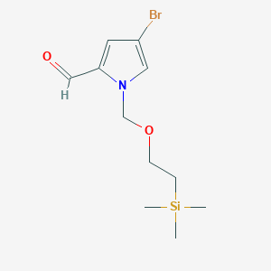 molecular formula C11H18BrNO2Si B13981446 4-bromo-1-((2-(trimethylsilyl)ethoxy)methyl)-1H-pyrrole-2-carbaldehyde 