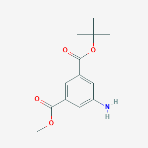 molecular formula C13H17NO4 B13981452 1-(Tert-butyl) 3-methyl 5-aminoisophthalate 
