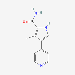 molecular formula C11H11N3O B13981464 3-Methyl-4-(4-pyridinyl)-1H-pyrrole-2-carboxamide 
