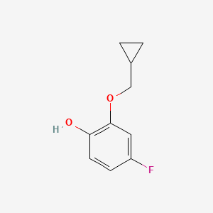 molecular formula C10H11FO2 B13981469 2-(Cyclopropylmethoxy)-4-fluorophenol 