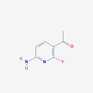molecular formula C7H7FN2O B13981481 1-(6-Amino-2-fluoropyridin-3-yl)ethan-1-one 
