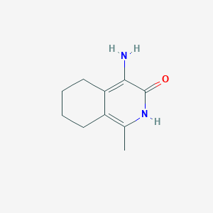 molecular formula C10H14N2O B13981487 4-amino-5,6,7,8-tetrahydro-1-methyl-3(2H)-Isoquinolinone CAS No. 143708-27-4