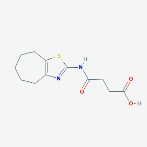 molecular formula C12H16N2O3S B1398149 4-oxo-4-(5,6,7,8-tetrahydro-4H-cyclohepta[d][1,3]thiazol-2-ylamino)butanoic acid CAS No. 1401319-24-1