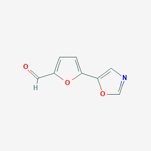 molecular formula C8H5NO3 B13981500 5-(Oxazol-5-yl)furan-2-carbaldehyde 