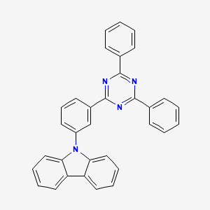 molecular formula C33H22N4 B13981518 9-(3-(4,6-Diphenyl-1,3,5-triazin-2-yl)phenyl)-9H-carbazole 