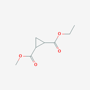molecular formula C8H12O4 B13981521 Ethyl methyl cyclopropane-1,2-dicarboxylate CAS No. 878-14-8