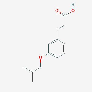 molecular formula C13H18O3 B13981547 3-(2-Methylpropoxy)benzenepropanoic acid CAS No. 1057602-15-9