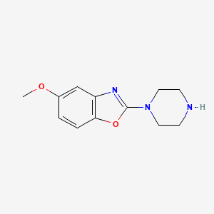 molecular formula C12H15N3O2 B13981588 5-Methoxy-2-(piperazin-1-yl)-1,3-benzoxazole CAS No. 824958-34-1
