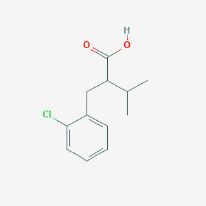 molecular formula C12H15ClO2 B13981620 2-(2-Chlorobenzyl)-3-methylbutanoic acid 