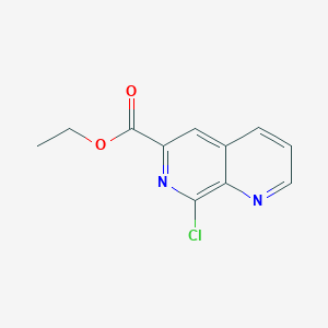 molecular formula C11H9ClN2O2 B13981623 Ethyl 8-chloro-1,7-naphthyridine-6-carboxylate 