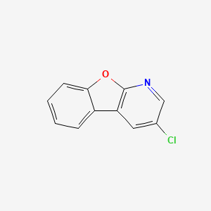 molecular formula C11H6ClNO B13981706 3-Chlorobenzofuro[2,3-b]pyridine 
