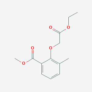 molecular formula C13H16O5 B13981716 Methyl 2-(2-ethoxy-2-oxoethoxy)-3-methylbenzoate 