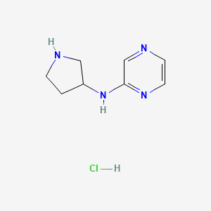 molecular formula C8H13ClN4 B13981746 N-(pyrrolidin-3-yl)pyrazin-2-amine hydrochloride 