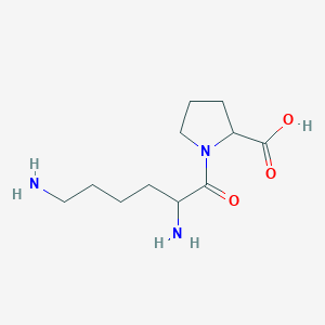 molecular formula C11H21N3O3 B13981759 (S)-1-((S)-2,6-Diaminohexanoyl)pyrrolidine-2-carboxylic acid 