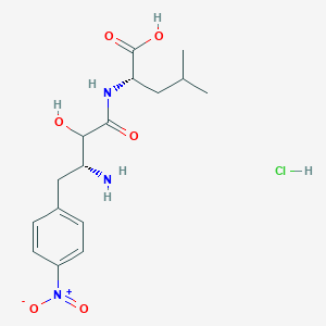 molecular formula C16H24ClN3O6 B13981761 (2S,3R)-3-AMino-2-hydroxy-4-(4-nitrophenyl)butanoyl-L-leucine (hydrochloride) 