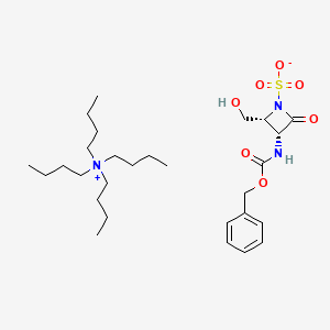 molecular formula C28H49N3O7S B13981775 (3R,4R)-3-benzyloxycarbonylamino-4-hydroxymethyl-2-oxoazetidine-1-sulphonic acid tetrabutylammonium salt 