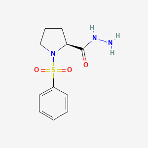 molecular formula C11H15N3O3S B13981781 (S)-1-(phenylsulfonyl)pyrrolidine-2-carbohydrazide 
