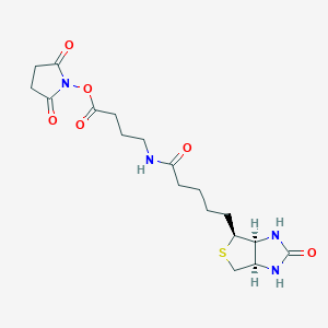 molecular formula C18H26N4O6S B1398181 2,5-Dioxopyrrolidin-1-yl 4-(5-((3aS,4S,6aR)-2-oxohexahydro-1H-thieno[3,4-d]imidazol-4-yl)pentanamido)butanoate 